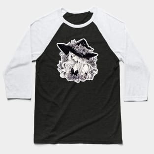 Adorable Gothic Garden Witch Baseball T-Shirt